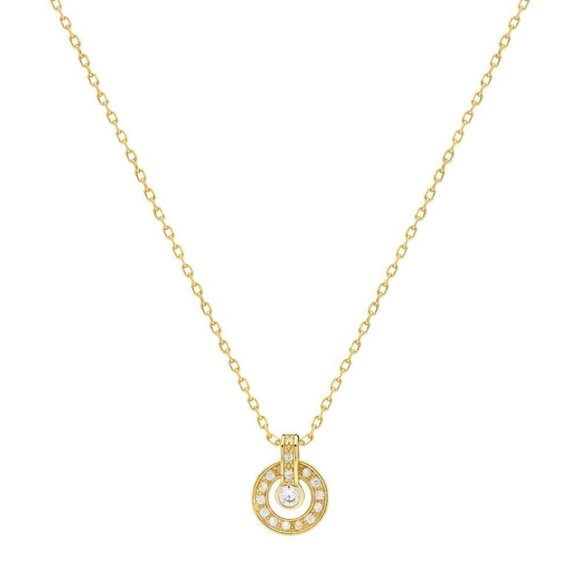 Interlocking Crystal Ring Necklace - Picture 1 of 3